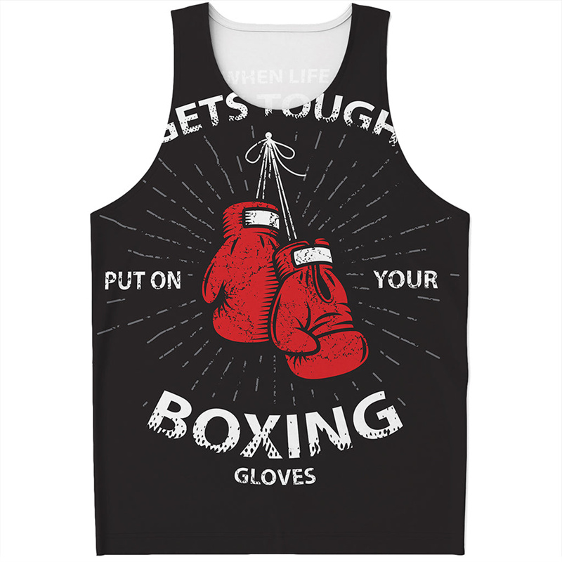Boxing Glove Set - Rękawiczki bokserskie podkoszulek z nadrukiem 3D