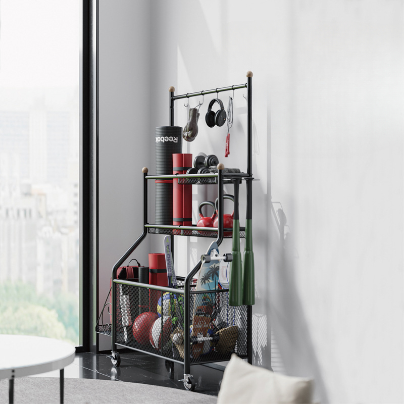 Wewnętrzny, mobilny organizer  – Sports Equipment Organizer Rack recenzja i cena
